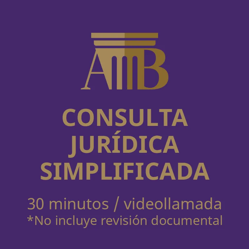 Consulta jurídica simplificada de 30 minutos por videollamada. No incluye revisión documental